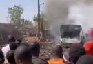 Incendie à Kanadjiguila (Bamako): un véhicule de transport en commun a pris le feu.